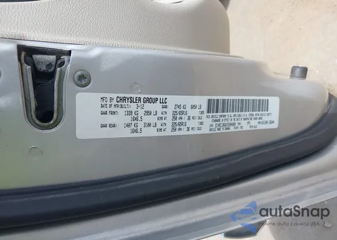 2012 Chrysler Town & Country Touring z USA, uszkodzony, nr VIN 2C4RC1BG0CR306088